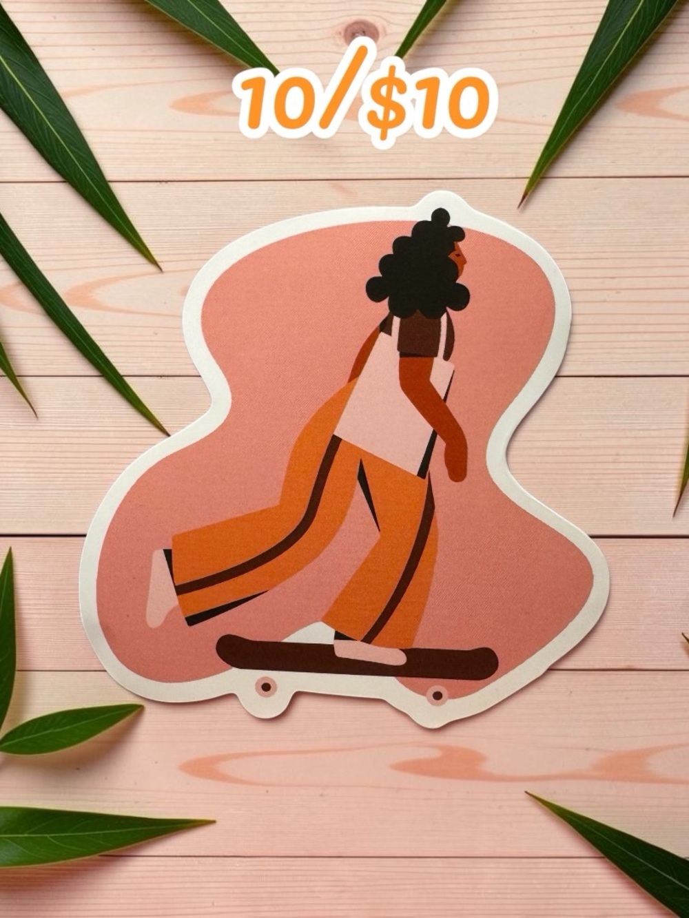 Skateboarder Sticker – Retro Skater Vinyl Decal | Minimalist Skateboarding Art